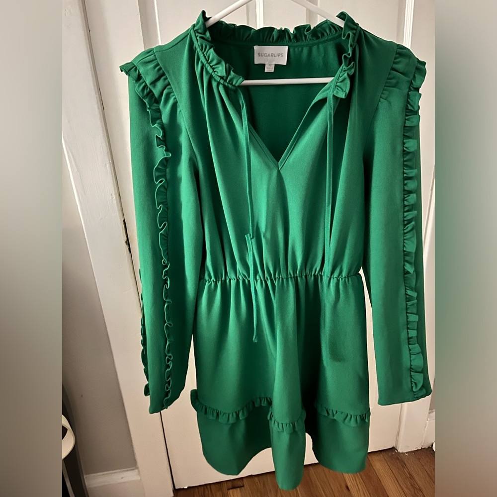 Size XS green sugar lips dress